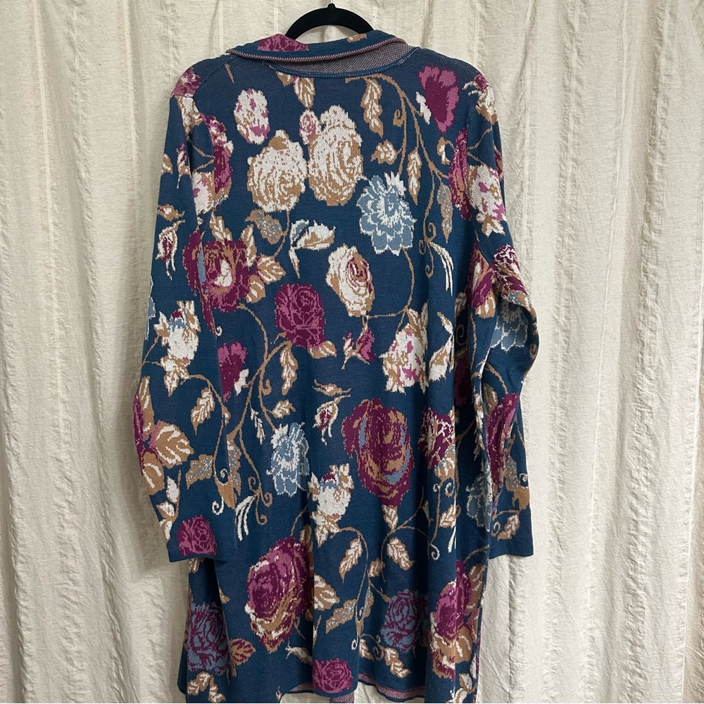 Soft Surroundings Fairy Glen Cardigan size Small 4/6 Long Floral Sweater Size XL - Picture 7 of 7